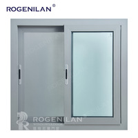Rogenilan 2025 Trending Ventana corredera de vidrio de aluminio con persianas Filipinas Seguridad Vitre Ventanas deslizantes