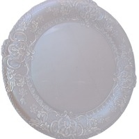 Assiette à fruits en plastique PS faite à la main, couleur personnalisée, assiette de dîner, assiette de mariage, décorative haut de gamme, style européen, luxe léger