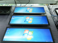 PC Embedded Semi-Outdoor/Indoor X86 Layar LCD Ultra Wide Stretched Bar 24,5 inci untuk Penerbitan Iklan dan Penunjuk Arah