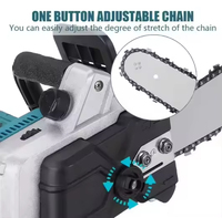 Scie à chaîne électrique sans fil rechargeable de 12 pouces 21V pour l'élagage et l'abattage, outil portatif DIY avec capacité de coupe de 130 mm