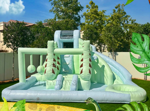 Combo de toboggan <span class=keywords><strong>gonflable</strong></span> de couleur douce pour la location d'événement d'anniversaire et la <span class=keywords><strong>structure</strong></span> de divertissement d'amusement de famille de jardin - Product Image 4