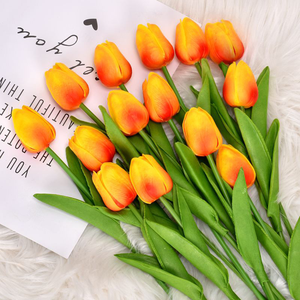 <span class=keywords><strong>Tulipán</strong></span> Artificial <span class=keywords><strong>de</strong></span> PU, Flor Artificial Realista, Decoración Colorida para Bodas, Hogar, Mesa, Fiestas, Regalo - Product Image 3