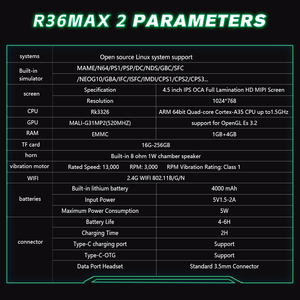 Console de jeu portable rétro 2026 R36 MAX 2 avec écran IPS 4,5 pouces 4:3, Wi-Fi intégré, 128 Go, plus de 22000 jeux - Product Image 3