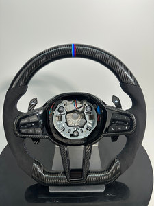 Volant en fibre de carbone pour BMW F40 F44 G20 G22 G23 G26 G29 G42 M240i M340i G30 G32 G01 G02 G05 G06 G07 G14 G15 G16 G11 - Product Image 1