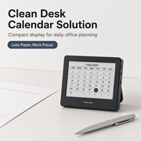 Kylendar Calendrier de bureau intelligent E-Paper 4,2 pouces avec synchronisation WiFi automatique, planificateur numérique pour salle de réunion, réception, cadeau d'affaires