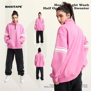 Sudadera con Capucha BEW0168, Gruesa, 455 g/m², con Logotipo Personalizado Bordado, Forrada, Extra Grande, con Cierre, Lisa, Estilo Vintage, Lavada al Ácido, Unisex - Product Image 3