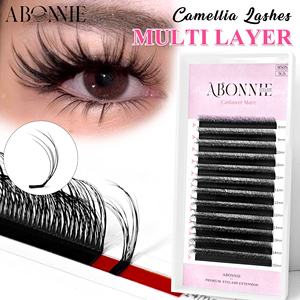 Extensions de <span class=keywords><strong>cils</strong></span> 3D effet naturel, double couche, Camellia, LD LC Russian <span class=keywords><strong>Volume</strong></span> Fans, <span class=keywords><strong>cils</strong></span> volumineux, bouquets pré-faits, <span class=keywords><strong>cils</strong></span> individuels - Product Image 4
