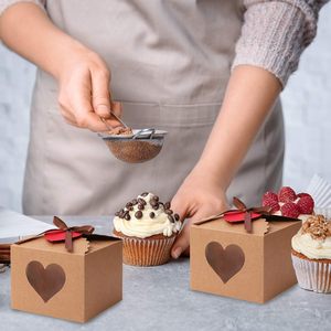 Boîtes cadeaux en papier kraft en gros, emballage pour gâteaux, boîte alimentaire en papier kraft pour les faveurs <span class=keywords><strong>de</strong></span> mariage et les bonbons - Product Image 1