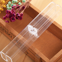 Porte-stylo en cristal en plastique Transparent boîtes d'emballage cadeau papeterie étui à stylo Transparent