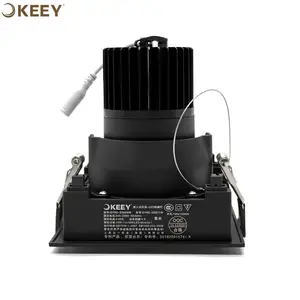 2022 Keey New Arrival Led Lưới Tản Nhiệt Bảng Điều Chỉnh Ánh Sáng Đen 10 Wát Vuông Led Lưới Tản Nhiệt Đèn Trong Nhà GS611