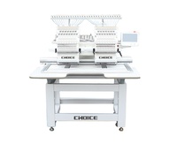Machine à broder numérique industrielle GC-1202E à 2 têtes et 12 aiguilles pour vêtements