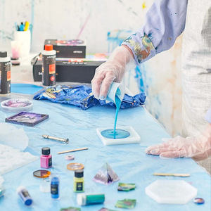 Timeirui 37 cái Silicone bảng chữ cái và khay đĩa tấm nhựa khuôn kit, chữ số Epoxy nhựa đúc thiết lập Epoxy nhựa công cụ - Product Image 5