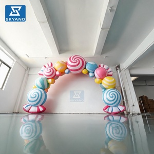 Arche géante gonflable personnalisée <span class=keywords><strong>en</strong></span> forme de bonbon, étanche, pour Halloween, décoration de fête extérieure, de jardin ou de carnaval - Product Image 5