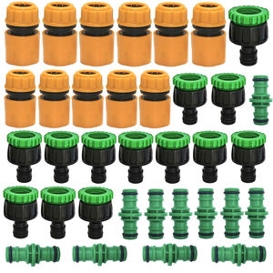 ข้อต่อสายยางก๊อกน้ำในสวน ขนาด 1/2 นิ้ว และ 3/4 นิ้ว ข้อต่อพลาสติกแบบหัวนมคู่ ฯลฯ ชุดอุปกรณ์ 35 ชิ้น - Product Image 1