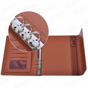 BWB-47 PU Leather Cover Planner Nhật Ký/Leather Agenda Planner Với Ring Binder/Loose Notebook - Product Image 3