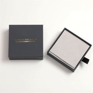 Narrow&Long Custom <b>Magnetic</b> Rigid Gift Box Embossing Foam Insert Gold Foil Luxury Jewelry Packaging Black Art Paper Baby Drawer - Product Image 5