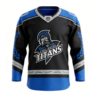 Jersey Hoki Es Tim Baru Tonton Factory, Custom Internasional, Bolak-Balik, Bordir Tackle Twill, Logo Sublimasi, Nama Tim