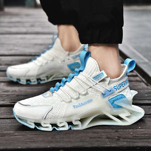 รองเท้าวิ่งผู้ชายแฟชั่นกันลื่น รุ่นใบมีด ไซส์ใหญ่ ทนทาน ระบายอากาศดี รองเท้าลำลองใส่เดินเล่นเล่นกีฬา ผ้าตาข่าย EVERGREEN - Product Image 3