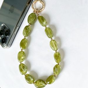 Llavero de pulsera de resina acrílica con cuentas de moda 2026 para mujer, bonito soporte para llaves de coche, llavero, pulsera - Product Image 1