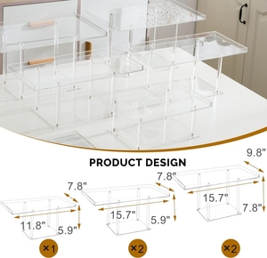 <strong>Acrylic</strong> Food <strong>Display</strong> <strong>Riser</strong> Food Pedestal Stand For Cake Collectibles Jewelry Figures Show