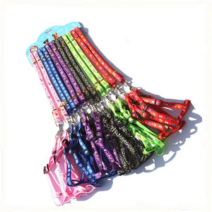 Set <span class=keywords><strong>Harness</strong></span> hewan peliharaan poliester pabrik nilon lembut murah terbaru tali anjing motif kustom untuk anak anjing kecil - Product Image 1