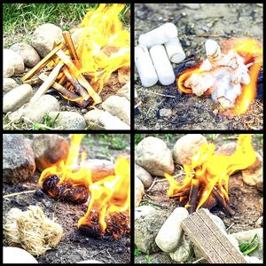 Encendedor de <span class=keywords><strong>Magnesio</strong></span>, Caja de Encendido, Sierra Plegable, Tubo de Succión de <span class=keywords><strong>Agua</strong></span>, Kit de Supervivencia para Campamento al Aire Libre, Juego de Herramientas de Caza, Bolsa de Nailon - Product Image 4