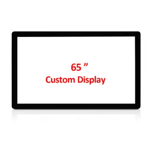 Moniteur tactile capacitif à cadre ouvert 65 pouces, écran IPS personnalisé, grand projection Multiple, OEM, fournisseur chinois