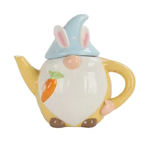 Gnomes de jardin 32 oz. Théière 3D, théières en céramique bouilloires