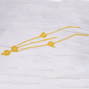 Perhiasan Lapis Emas 24K <span class=keywords><strong>Saudi</strong></span> <span class=keywords><strong>Set</strong></span> Bunga Kalung Anting Cincin Gelang Afrika Pernikahan Pengantin 4pcs <span class=keywords><strong>Set</strong></span> - Product Image 5