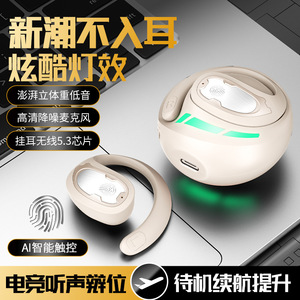Mechanical Planet OWS <b>Wireless</b> Open Ear Headphones Dynamic <b>Microphone</b> Touch Control Type C Charging LED Indicator Sports Use - Product Image 3