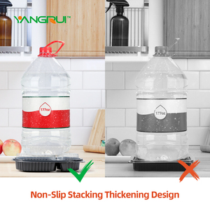 Hộp Đựng Dùng Một Lần 21Oz/600Ml Có Nắp Đậy Kín Khí Hộp Đựng Thực Phẩm Lấy Ra Khỏi Lò Vi Sóng Bằng Nhựa 2 Ngăn - Product Image 6
