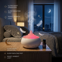 Nouveau diffuseur d'huiles essentielles d'aromathérapie à ultrasons de 250ml avec haut-parleur, base de finition en bois de café