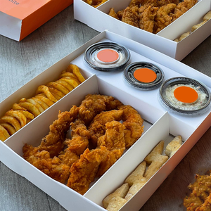 Tùy chỉnh ngăn Dip pháp khoai tây chiên cánh gà hành tây Vòng Hộp ngăn kéo thực phẩm hot Ngô CHURROS con chó đóng gói lấy đi hộp giấy - Product Image 5