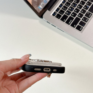 Custodia per <span class=keywords><strong>telefono</strong></span> con specchio a conchiglia in tinta unita per iPhone 17 Pro Max lusso Bowknot Hard <span class=keywords><strong>Cover</strong></span> iPhone per 16 15 14 disegni personalizzati da donna - Product Image 5