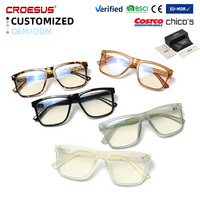 Kacamata Baca Anti Blue Light Frame Optik PC Murah Grosir Fashion Square Unisex Ringan
