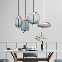 Luminaire suspendu en verre gris nordique moderne avec corde en jute, lampe suspendue minimaliste pour salle à manger, bar, café
