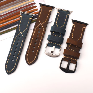 Bracelets de montre 38mm 40mm 41mm 42mm 44mm <span class=keywords><strong>45mm</strong></span> 49mm Bracelet de montre en cuir de luxe pour <span class=keywords><strong>Apple</strong></span> <span class=keywords><strong>Watch</strong></span> 8 <span class=keywords><strong>7</strong></span> 6 5 4 3 2 1 fait à la main pour hommes femmes - Product Image 1