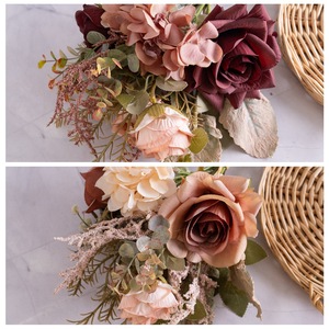 CallaFloral Ramo de Rosas Artificiales de Tela Plástica Tejida para Decoración de Bodas y Hogar CF01335 - Product Image 3