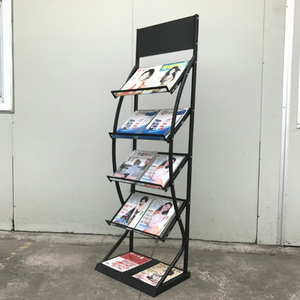 Nhà Máy Trực Tiếp Tùy Chỉnh Kim Loại Hiển Thị Đứng Sáng Tạo Có Thể Gập Lại Sàn Kệ Cho Quảng Cáo Tạp Chí Siêu Thị Giá OEM ODM Hỗ Trợ - Product Image 2