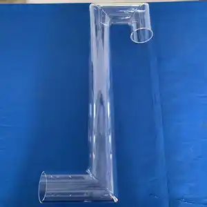 Tubos de cristal de quartzo para instrumentos de laboratório transparente polido com resistência ao calor personalizado