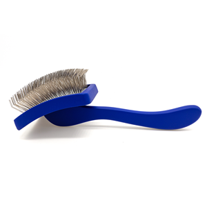 Factory Wholesale 100x205mm Professional Dog <strong>Brush</strong> Curved Long Pin Dog Grooming <strong>Slicker</strong> <strong>Brush</strong> - Product Image 6