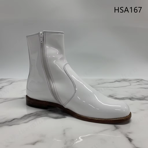 LXG, Zapatos de <span class=keywords><strong>Hombre</strong></span> de Cuero de Grano Completo de la Mejor Calidad para Invitados de Boda, Zapatos de Oficina de Estilo Francés para Fiestas con Elástico Lateral HSA157 - Product Image 6