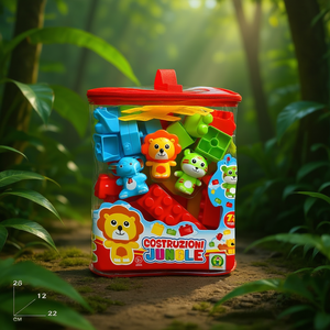 Jungle Building <b>Blocks</b> 72Pcs Construction Toy Set For Kids 3+ Years - Product Image 3