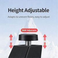 Pieds de meubles réglables, pieds de support pour armoire, en métal robuste noir, pour canapé, table, lit, meubles de cuisine