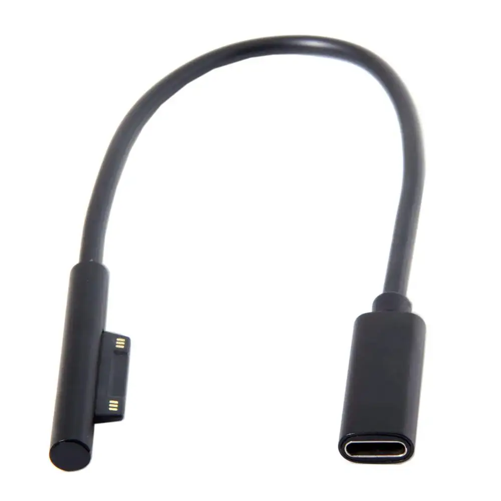 Adaptador de fonte de alimentação para microsoft superfície, pro 6 5 4 3 go book usb tipo c, cabo de carregamento pd, conector dc 15v 3a