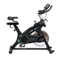 Vélo de spinning Maketec avec frein à friction et moniteur cardiaque, vélo d'exercice d'intérieur personnalisable avec logo pour salle de sport à domicile, appartement et studio