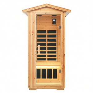 Modern One Person Far <b>Infrared</b> Sauna Room Outdoor Solid Wood Computer Control <b>Panel</b> 6 <b>Heaters</b> Plug Powered 220 240V - Product Image 1