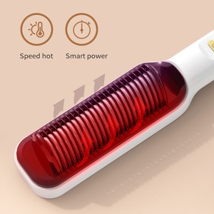2024 haute chaleur style meilleure qualité électrique brosse à cheveux sèche <span class=keywords><strong>lisseur</strong></span> cheveux <span class=keywords><strong>lisseur</strong></span> peigne brosse ionique <span class=keywords><strong>lisseur</strong></span> de cheveux - Product Image 3