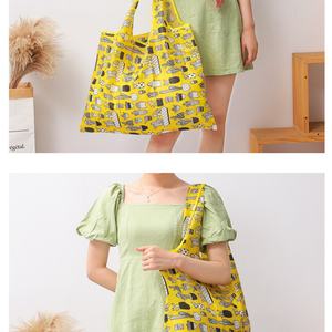 Cheap Reusable Eco Polyester Large Foldable Tote <b>Bag</b> with Zippers Customized Printing <b>Promotion</b> Shopping <b>Bag</b> Grocery Carry - Product Image 5