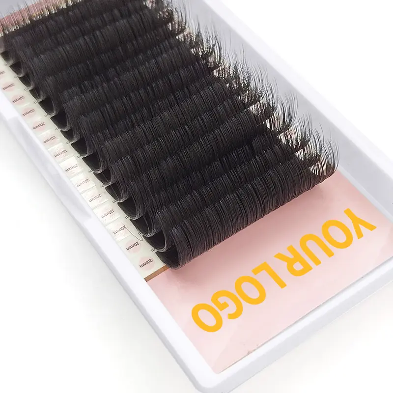 New And Popular Korean Pbt Fiber Matte Black Soft 16 Rows 0.03 0.05 0.07 Volume Eyelash Extensions